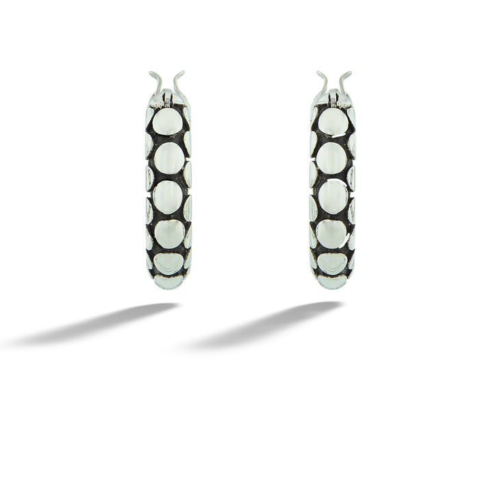 Silver Dot Hoops by John Hardy - 15mm