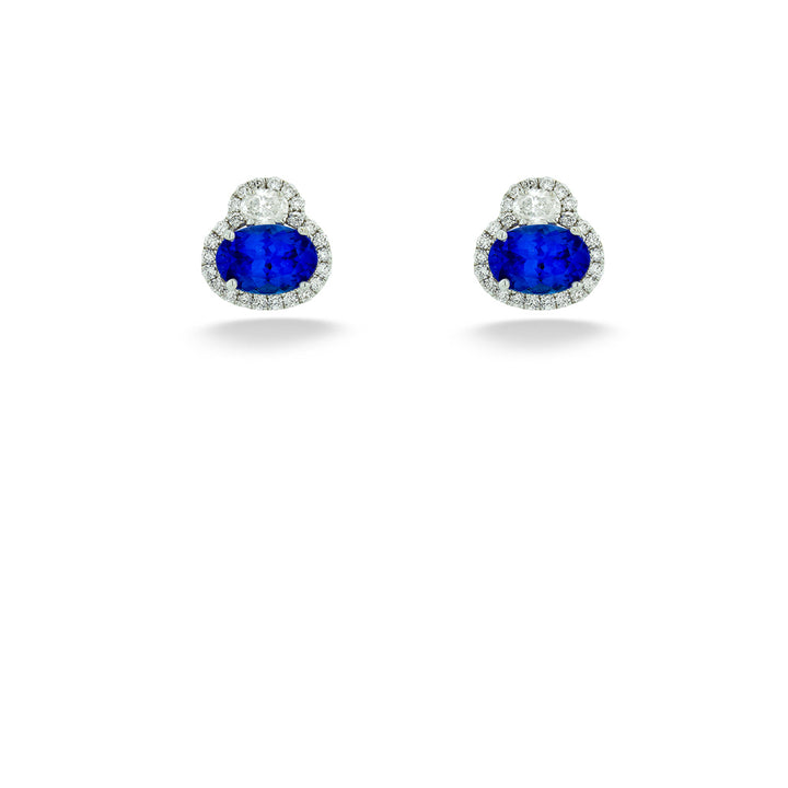 Tanzanite and Diamond Earrings by Parle