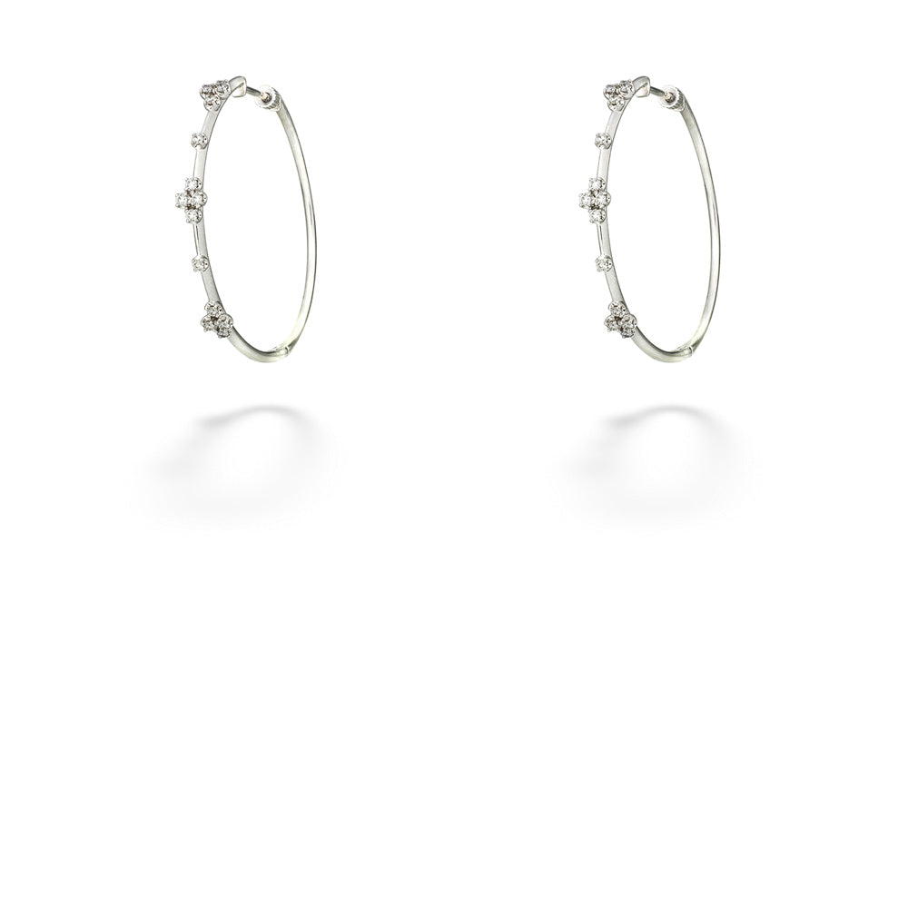 Diamond Lusso Collection Hoops by Gabriel & Co.