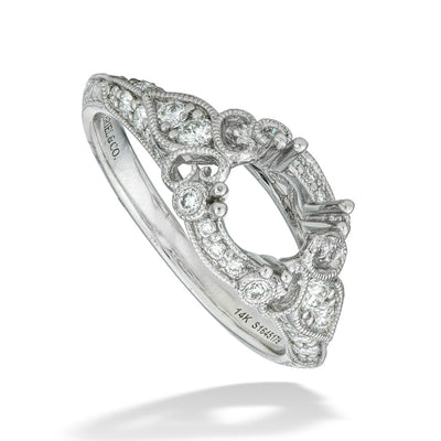 Diamond Semi-Mount Ring by Gabriel & Co.