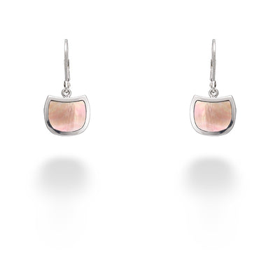 White Shell Mother Of Pearl Drop Earrings by Acleoni