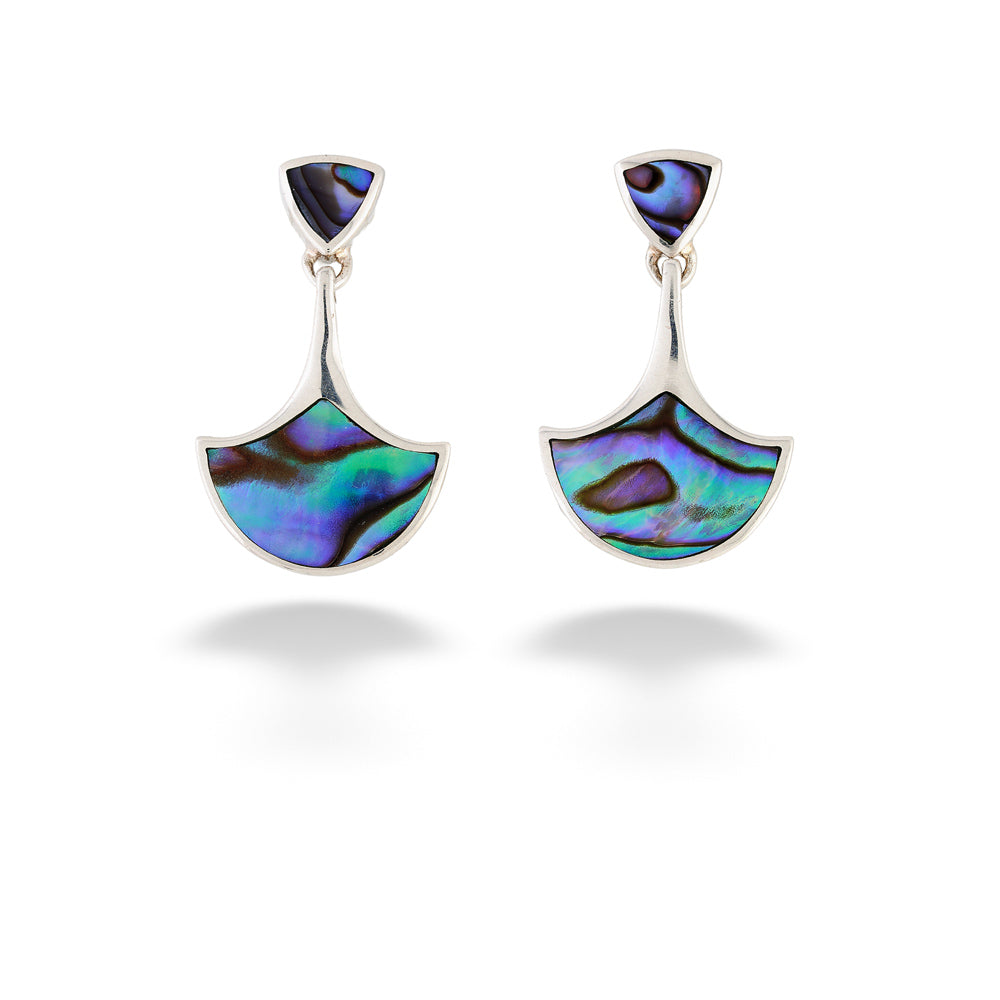 Abalone Fan Drop Earrings by Acleoni