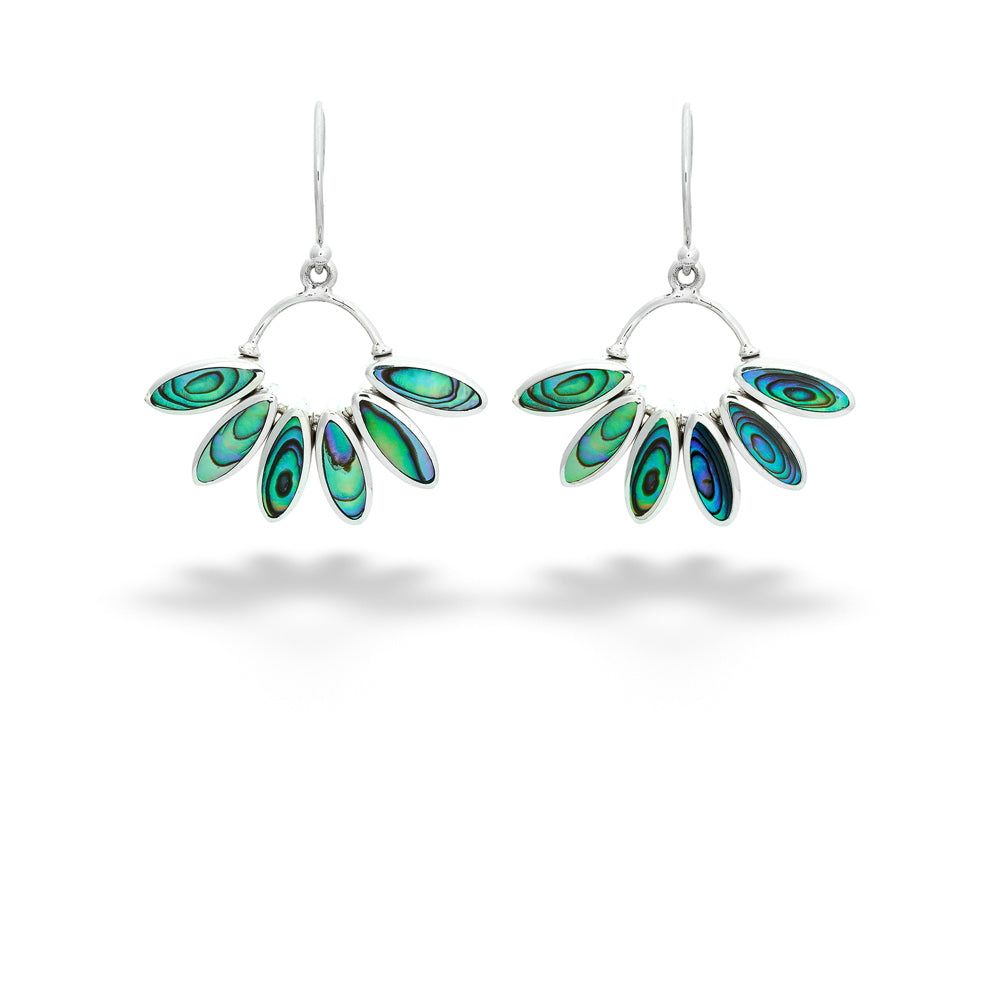 Abalone Drop Fan Earrings by Acleoni