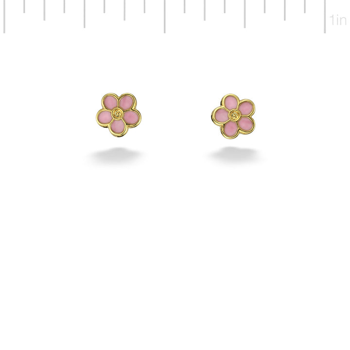 Pink Flower Earrings