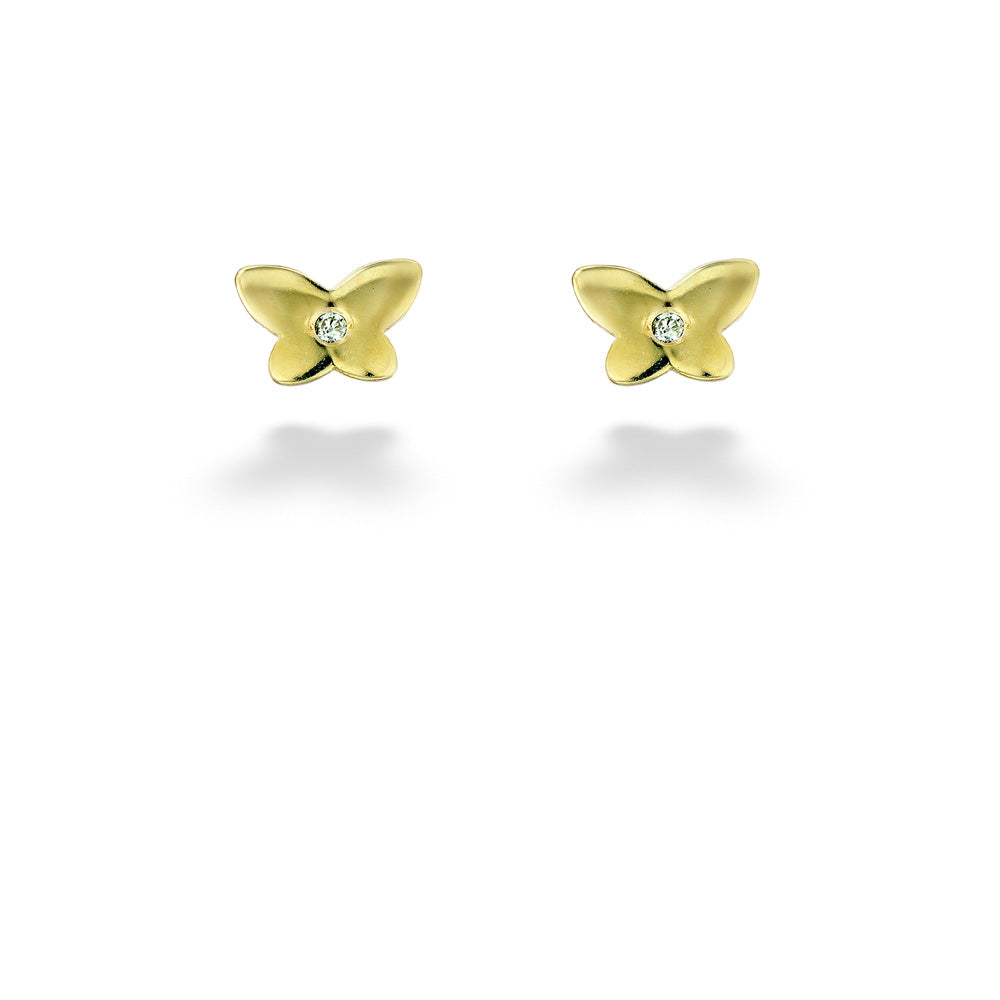 Diamond Butterfly Children's Earrings