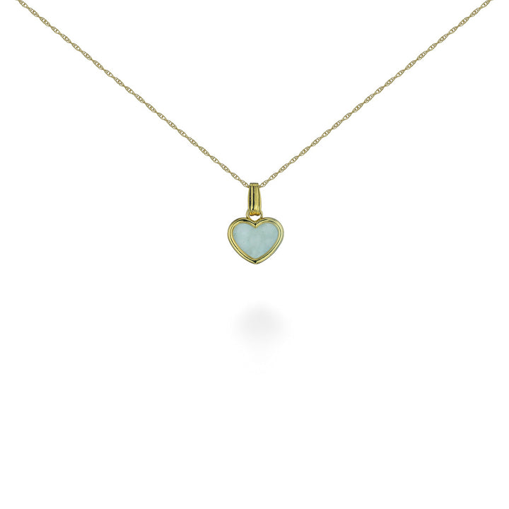 Mother Of Pearl Heart Pendant & Chain