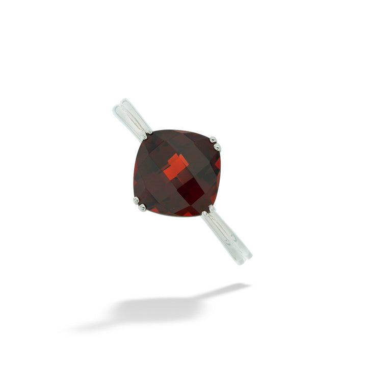 14kw 2.90ct Garnet Solitaire Ring sz 7