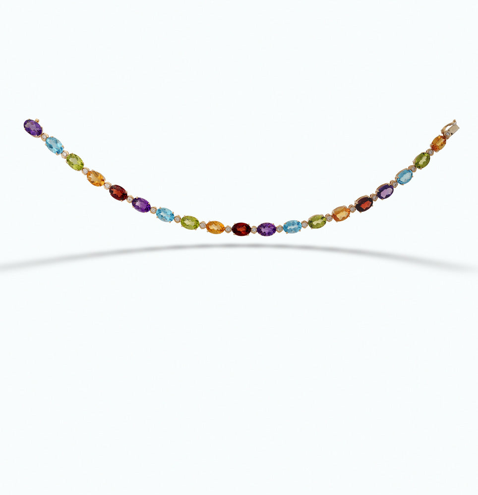 Multi-Stone Rainbow Bracelet