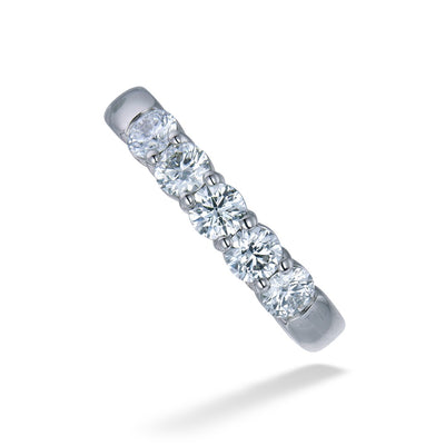 18KW Diamond 5-Stone Band by Hearts On Fire
