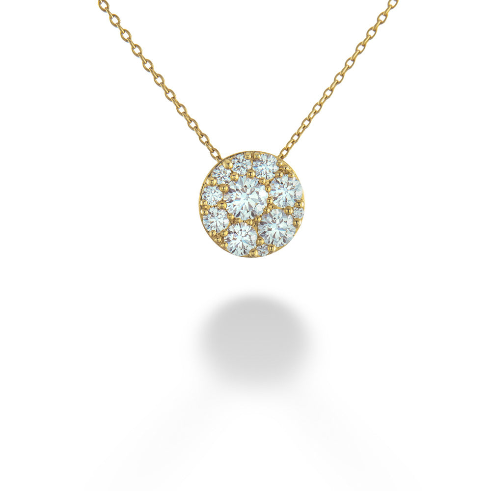 Diamond Tessa Circle Pendant & Chain by Hearts on Fire