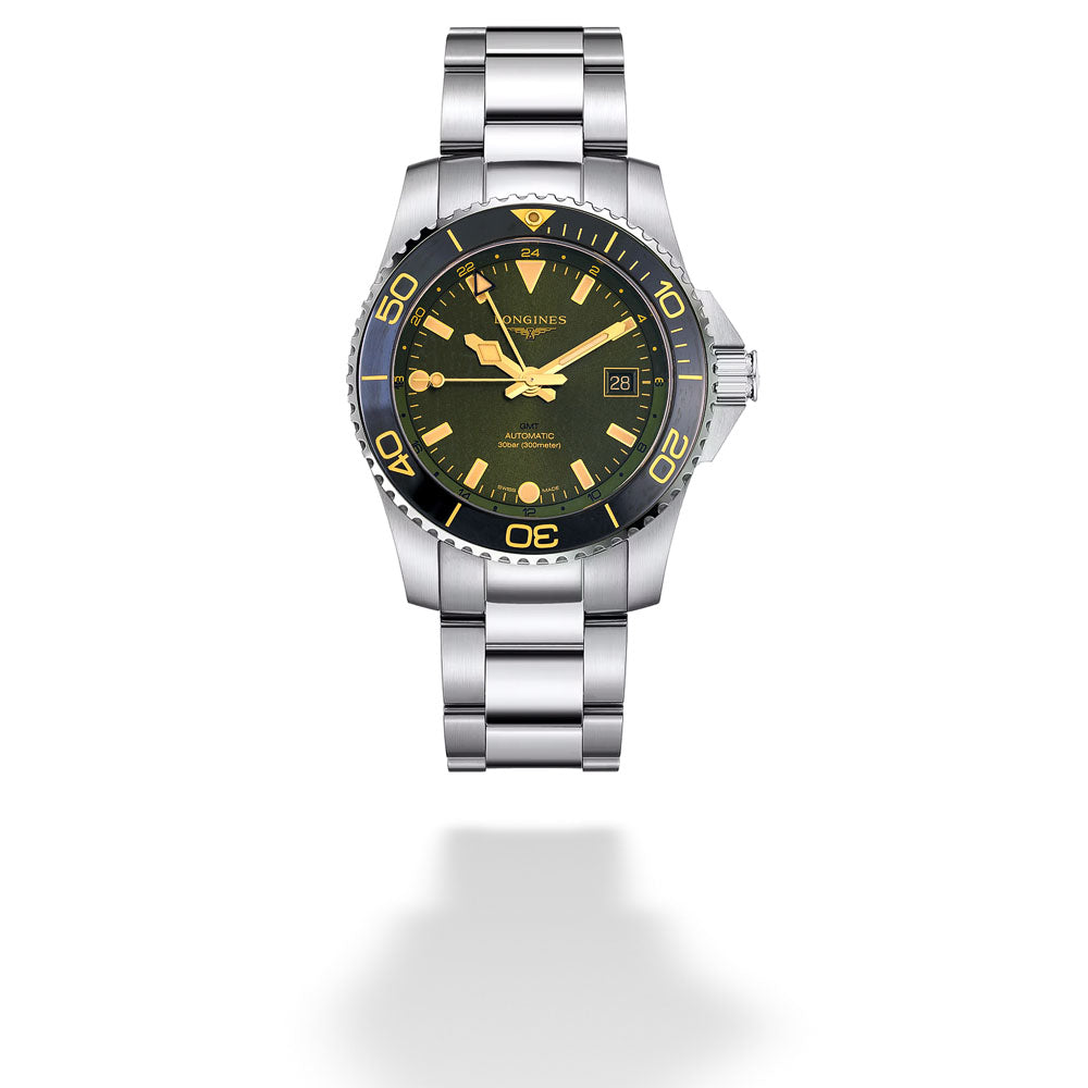 Hydroconquest Green Automatic Watch by Longines - The Gem Collection