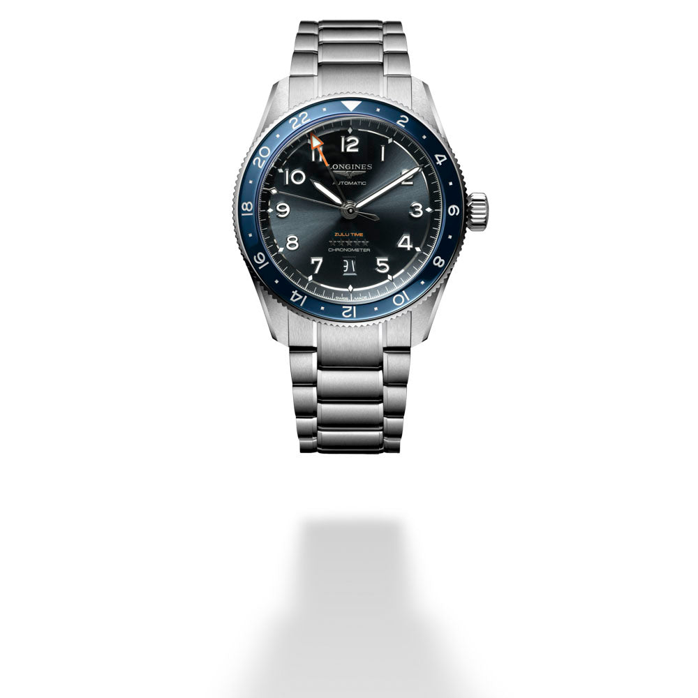 42mm SS GMT Blue Zulu Watch by Longines