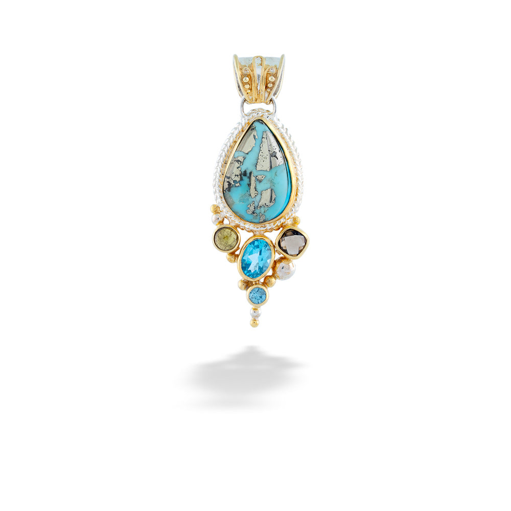 Multi-Stone Drop Pendant by Michou