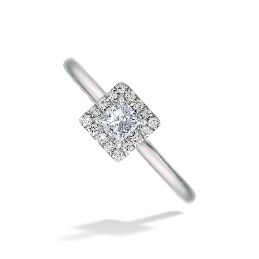 Princess Cut Diamond with Halo Engagement Ring by Coast Diamond