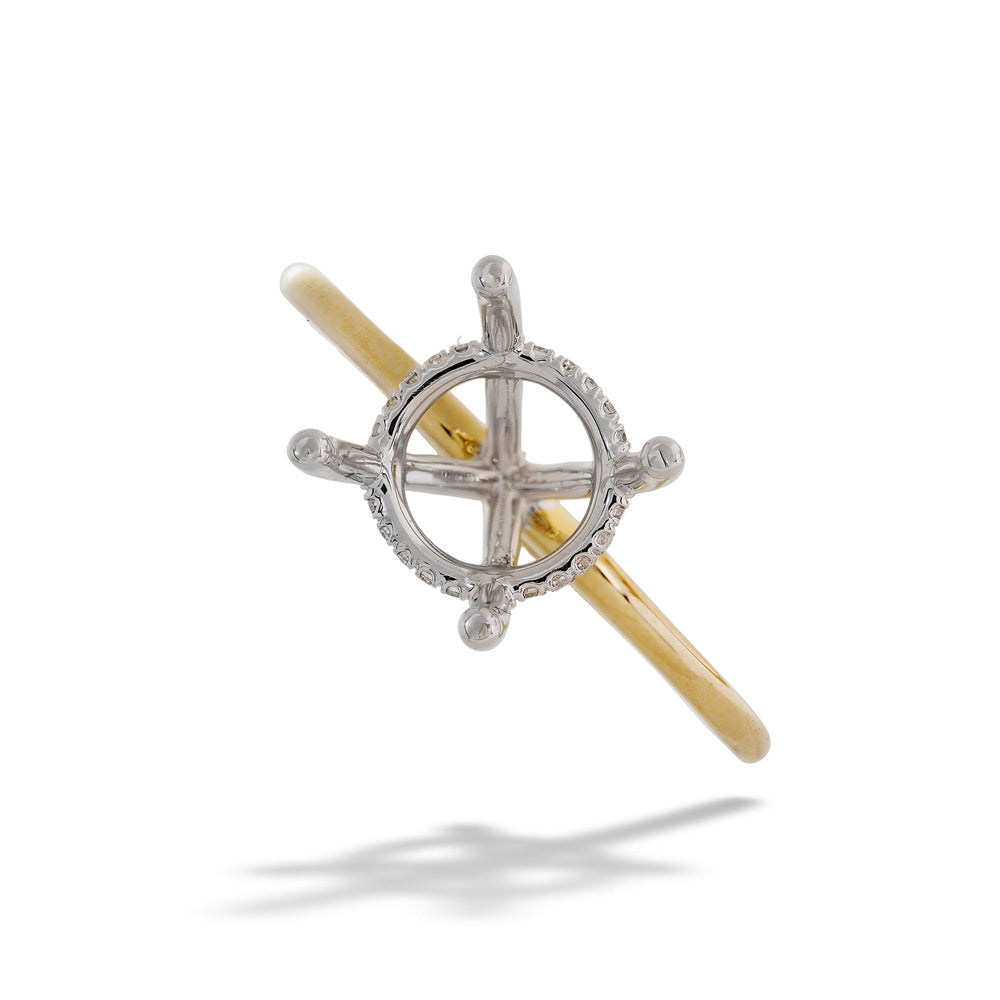 Diamond Hidden Halo Semi-Mount Ring