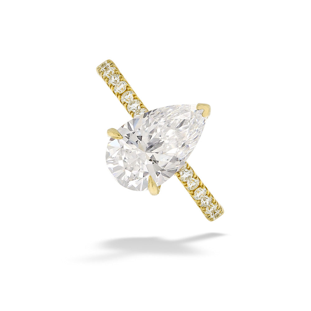 Pear Shape Lab Grown Diamond Engagement Ring