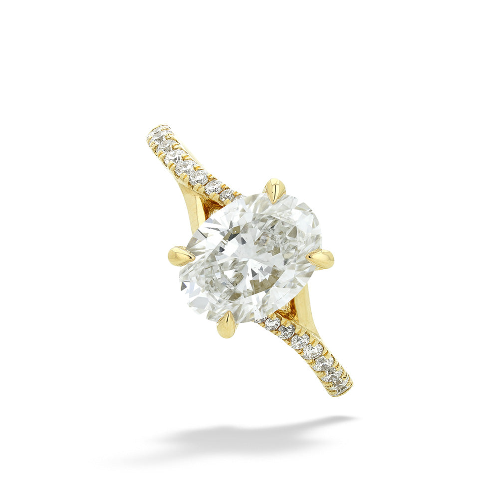 2.00ct F VS1 Oval Lab Grown Diamond Ring