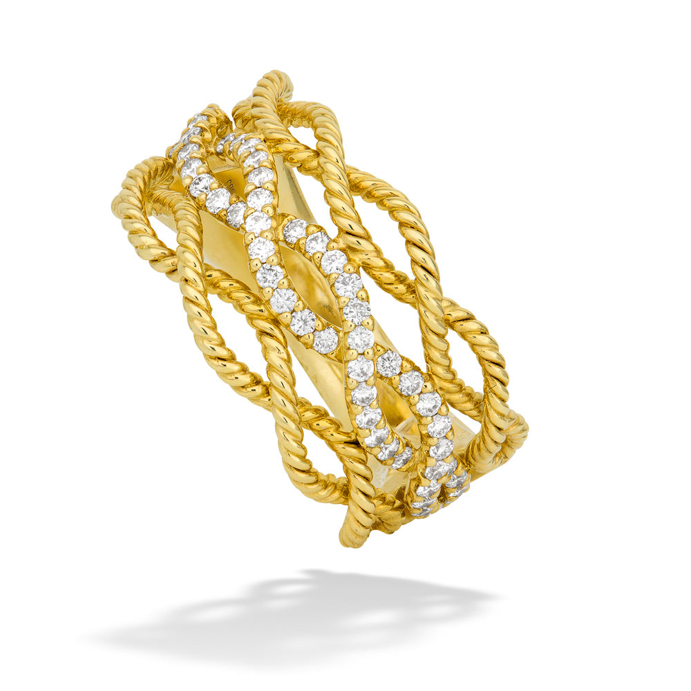 Diamond Twisted Rope Ring by Gabriel & Co.