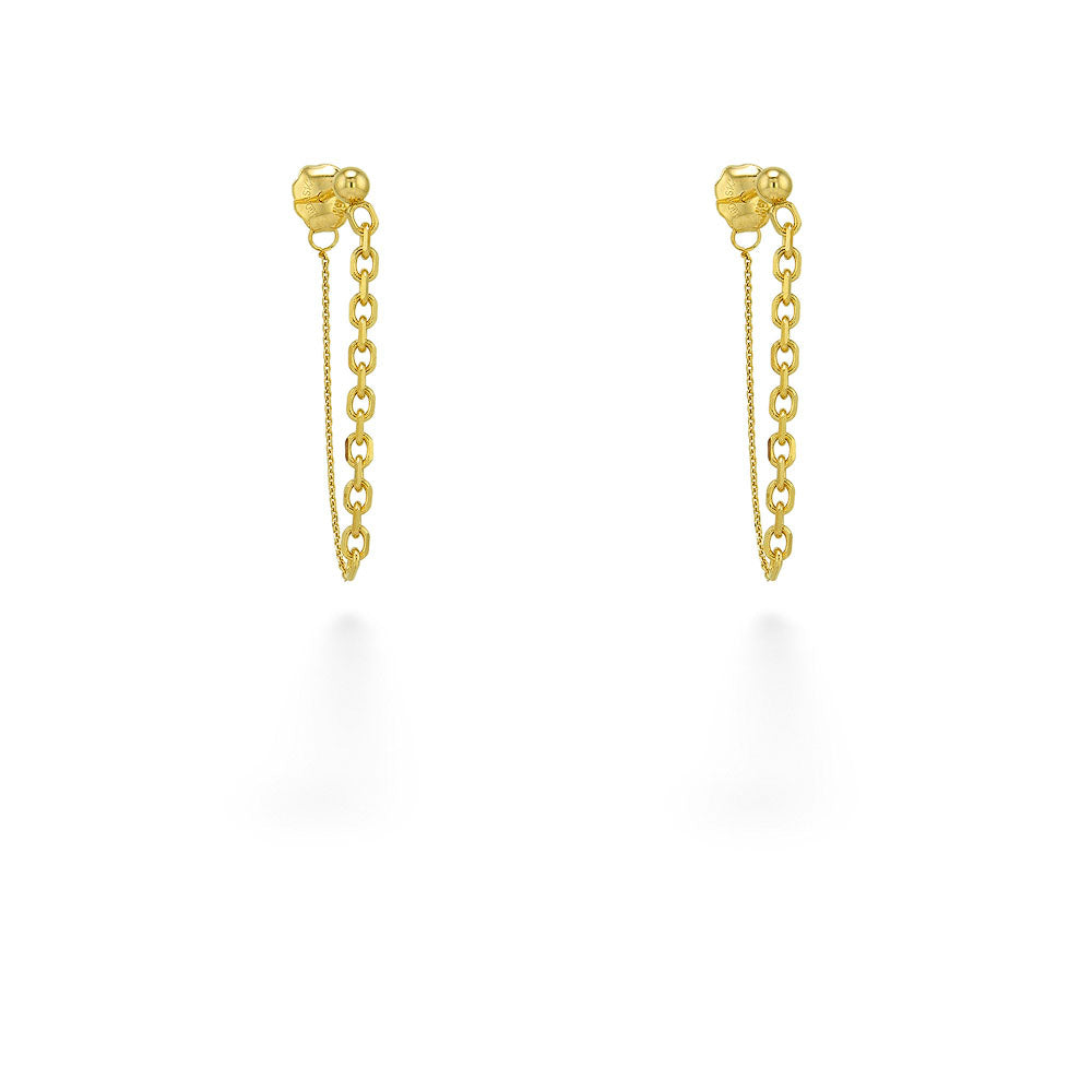 Front to Back Cable Chain Earrings