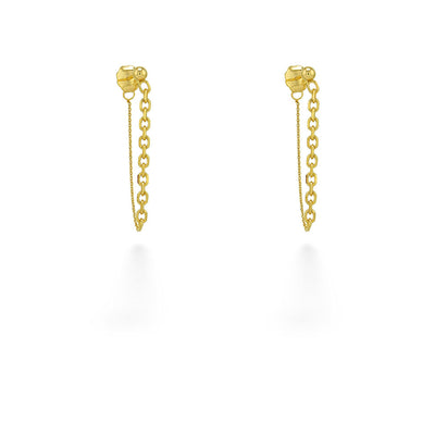 Front to Back Cable Chain Earrings