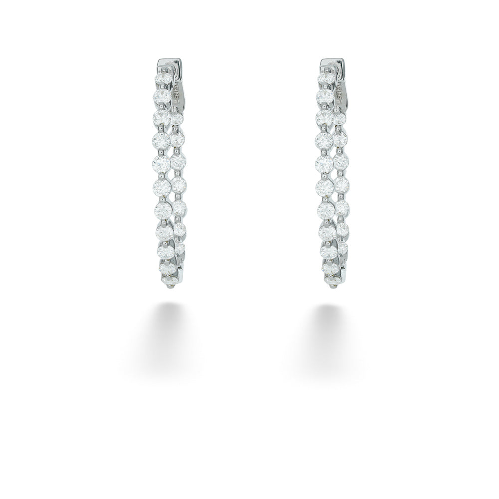 Lab Grown Diamond Inside-Out Hoops by Valina