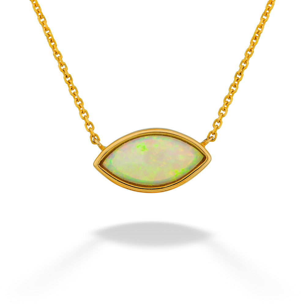 Marquise Australian Opal Necklace by Parle