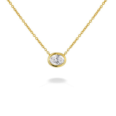 Oval Diamond Necklace by De Beers Forevermark