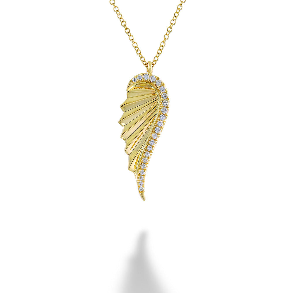 Diamond Wing Pendant & Chain by Gabriel & Co.