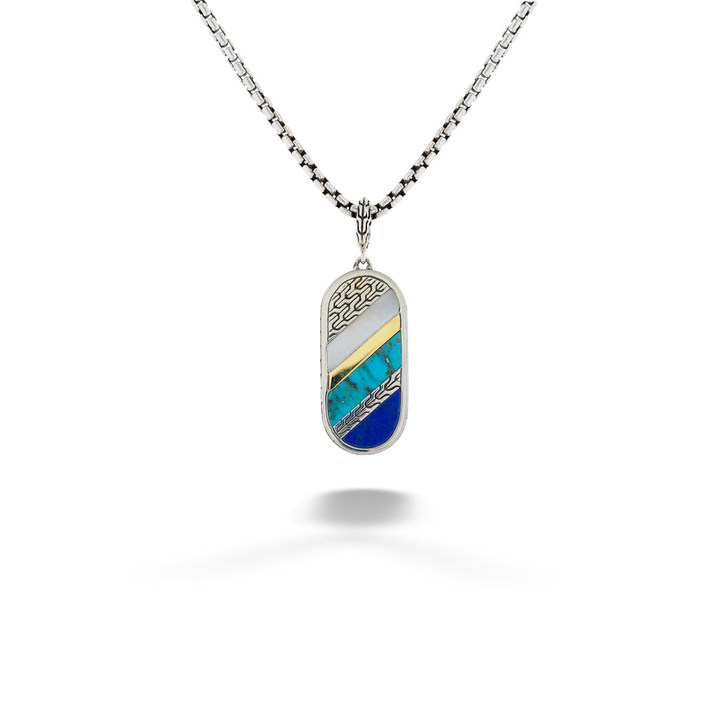 Mixed Stone Dogtag Necklace by John Hardy