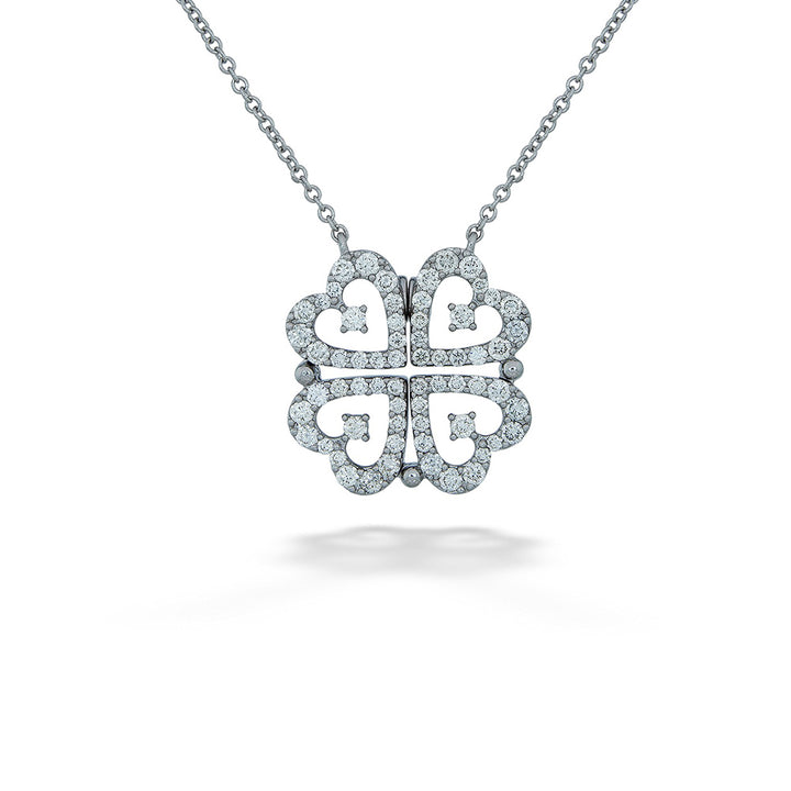 Expandable Diamond Clover & Hearts Necklace