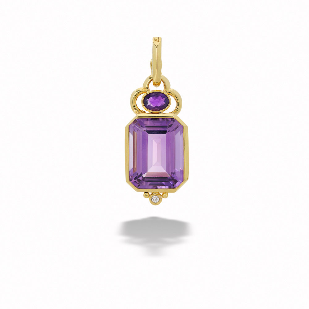 Amethyst and Diamond Pendant by Mazza