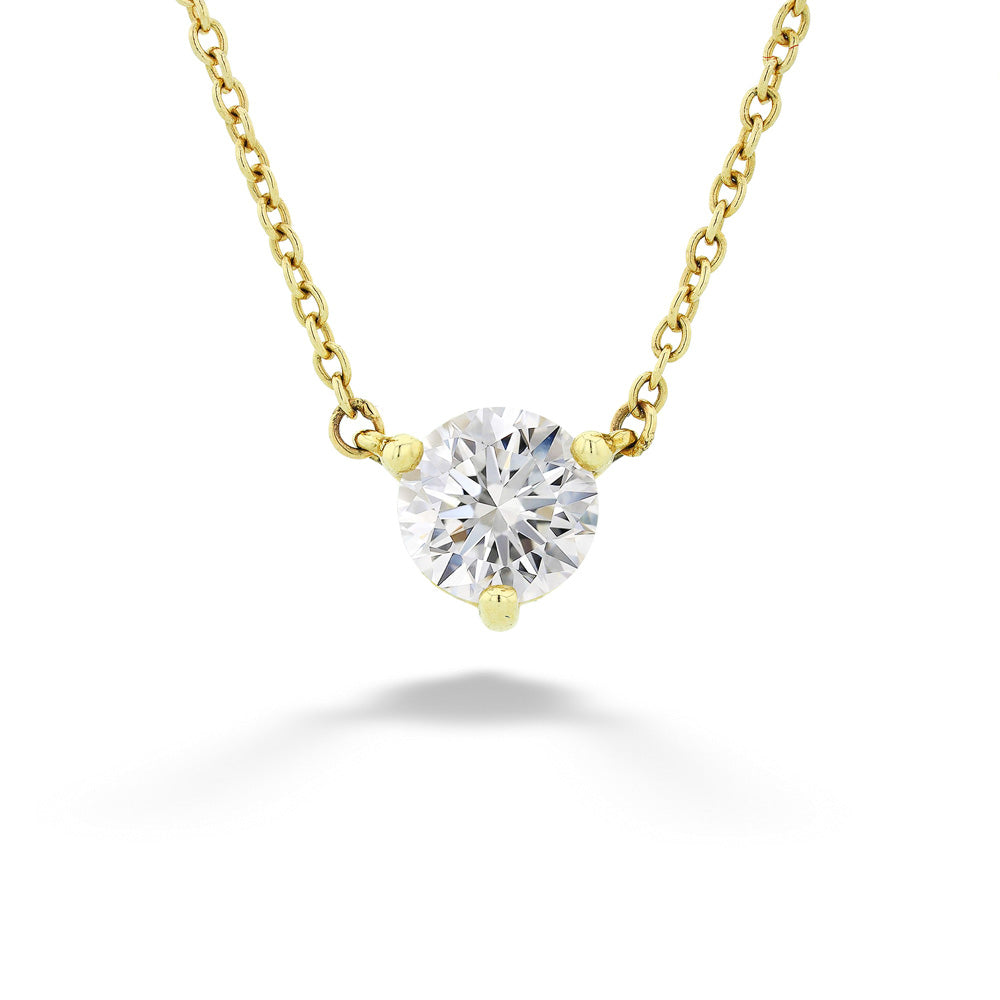 Round Lab Grown Diamond Solitaire Necklace by Lightbox