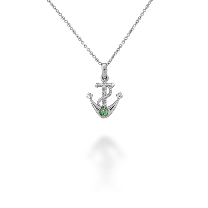 Alexandrite Anchor Pendant and Chain by Mark Henry