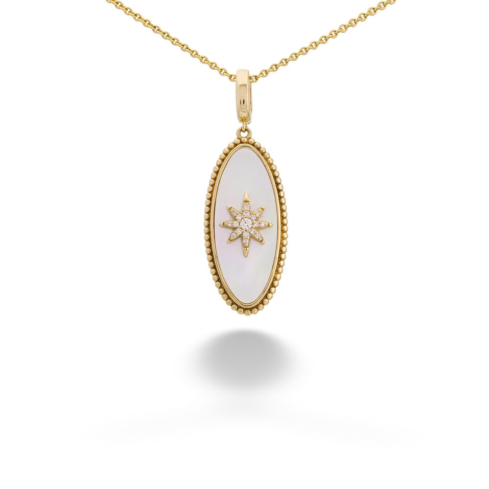 Starburst Oval Medallion Necklace by Gabriel & Co.