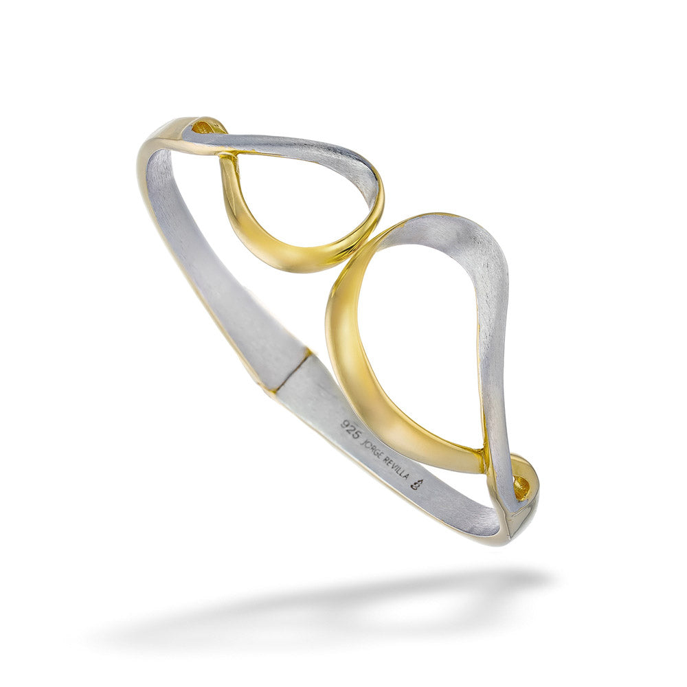 Two-Tone Hinged Bangle by Jorge Revilla