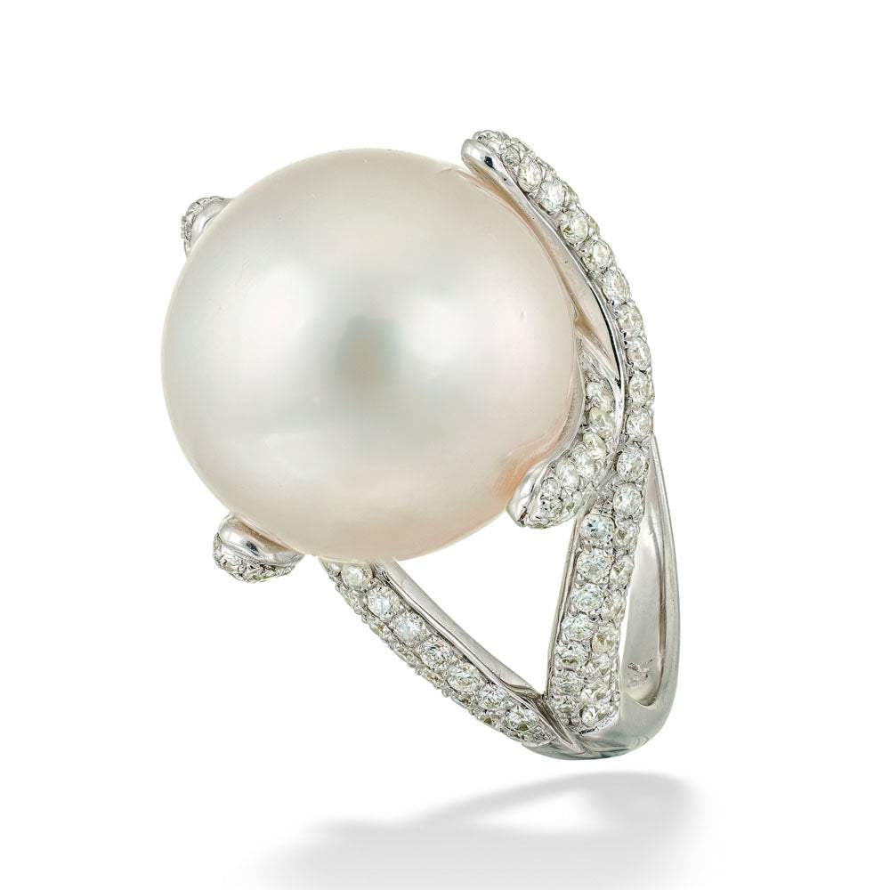South Sea Pearl & Diamond Ring
