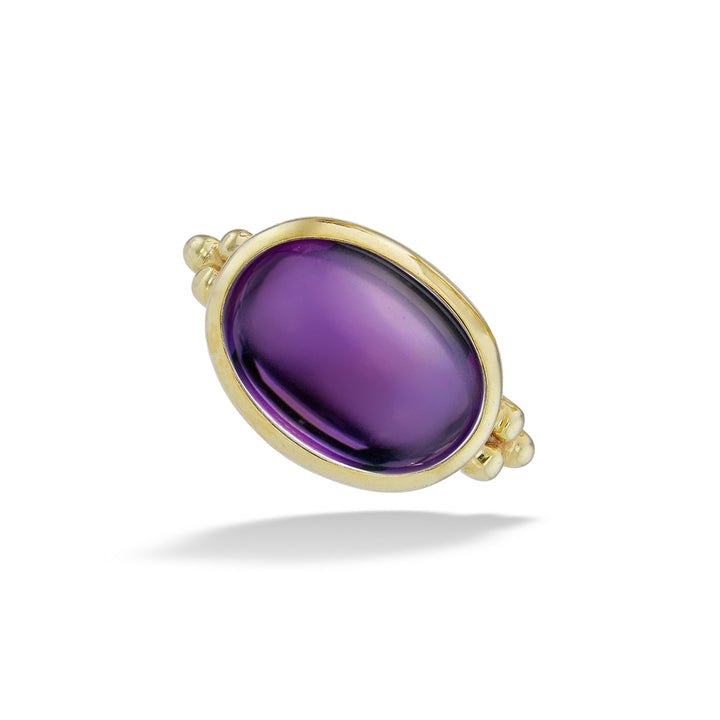 14K Yellow Gold Amethyst Ring by Mazza