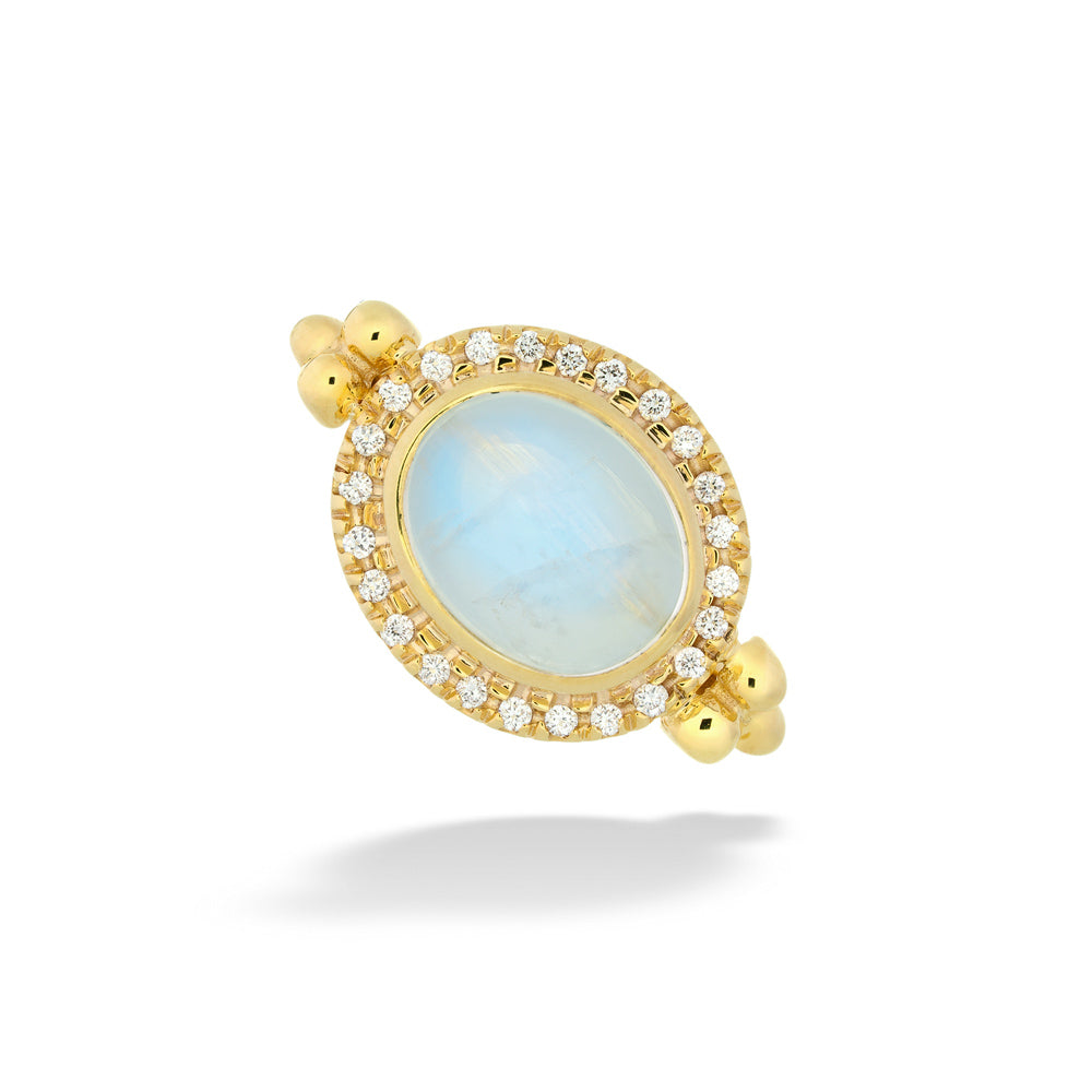 Diamond & Moonstone Ring by Mazza