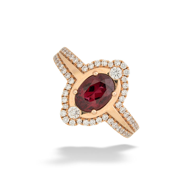 Red Spinel Rose Gold Ring 