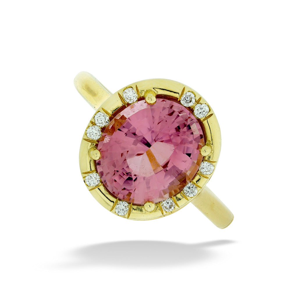 Pink Tourmaline & Diamond Ring by Lauren K.