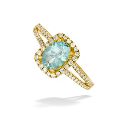Aquamarine & Diamond Ring by Parle