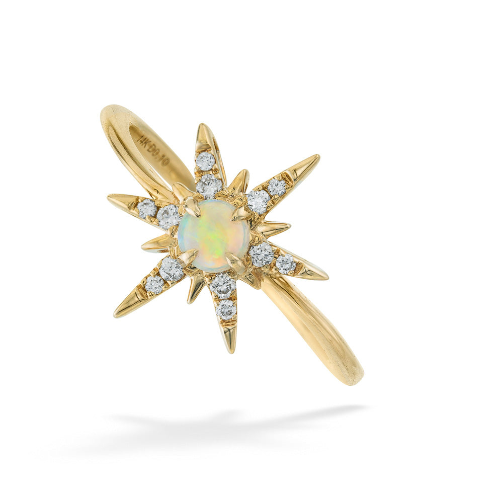 Australian Opal & Diamond Star Ring by Parle