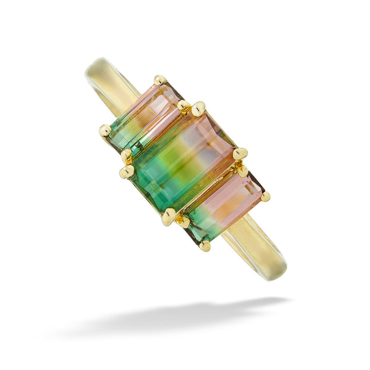 Bi-Color Tourmaline Cluster Ring by Parle