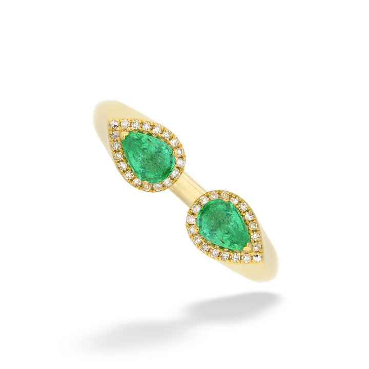 Open Emerald Ring by Shy Creation