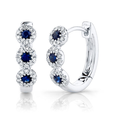 Blue Sapphire & Diamond Eden Collection Earrings by Shy Creation