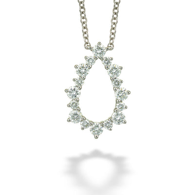 Diamond Pear Shape Necklace by Shy Creation
