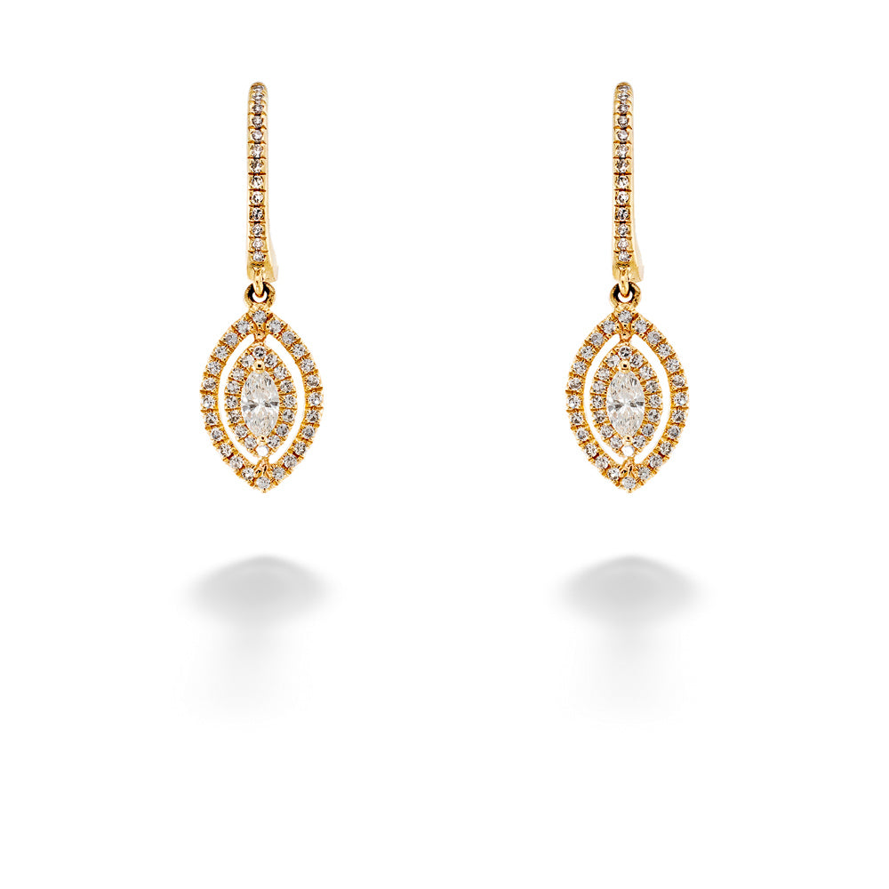 Diamond Drop Adele Collection Earrings by Shy Creation