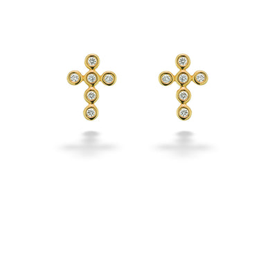 Diamond Cross Earrings by Shy Creation