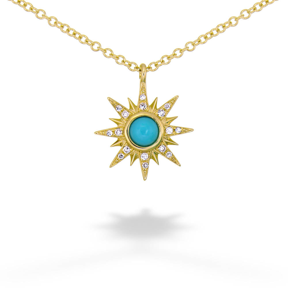 Composite Turquoise Star Necklace by Shy Creation