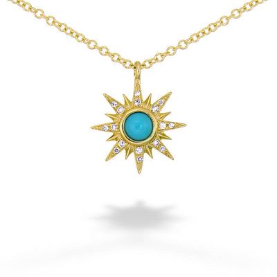 Composite Turquoise Star Necklace by Shy Creation